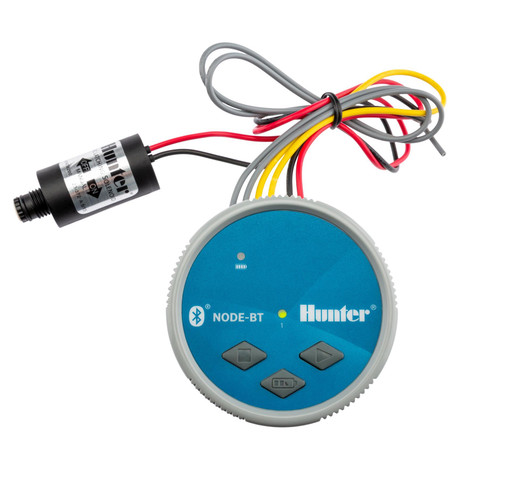 Hunter Node-BT 1-Station Timer connected to DC latching solenoid MPN: NODEBT100VALVE