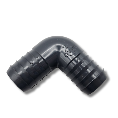 Dura 1 1/4" PVC Insert Coupling angled view of the durable grey PVC irrigation fitting MPN: 1406-012