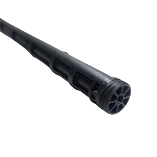 Detail view of Teco I-Drop Ultra Stake Assembly emitter head and stake neck MPN: 205702