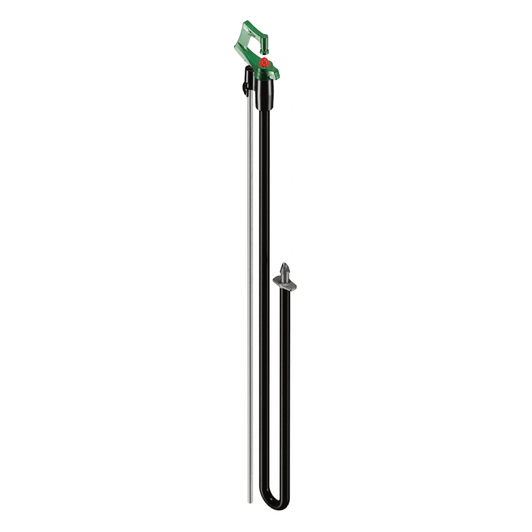 Teco PC Stake Jet full profile showing green sprayer on black ground stake with tubing MPN: TECOSJ