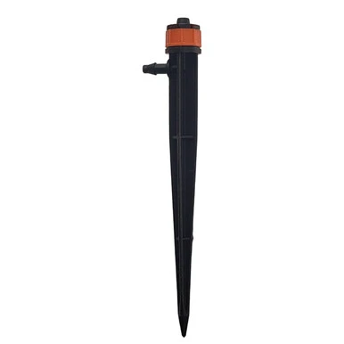 Pressure Compensating Shrubbler on Stake