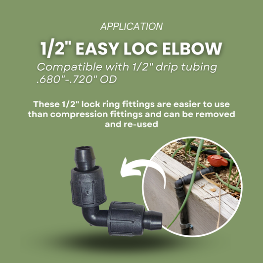 Irritec Elbow 1/2" Easy Perma Loc Fitting