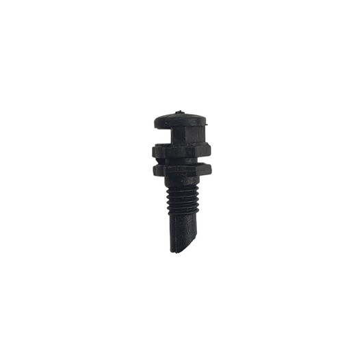 A full product photo of a single black Mini-Jet micro sprayer on a white background.