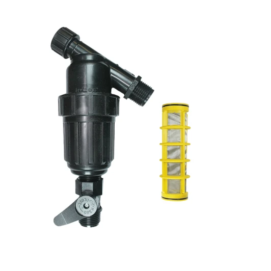 Irritec Deluxe Hose Thread Filter Y-Type with yellow mesh screen insert MPN: FYCH
