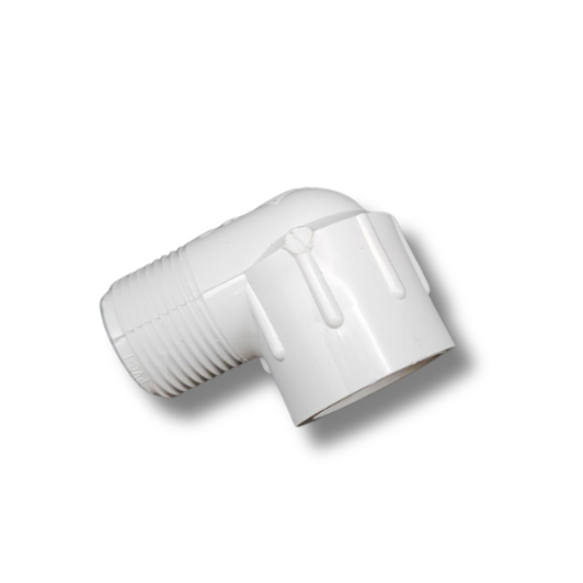 This high-quality Dura 3/4" 90-degree Schedule 40 Street Elbow (MPN 412-007) provides a reliable MPT x FPT connection, ideal for creating swing joints or for use in complex manifold assemblies.