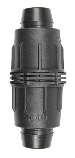 Irritec Easy Loc Coupling, close-up detail of the central locking mechanism and ridges MPN: ELC1