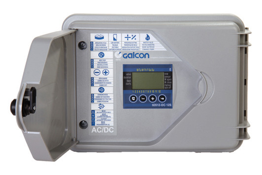 Galcon 6259S 9-Station Controller close-up of inner panel and display screen MPN: GAD7S0002S4