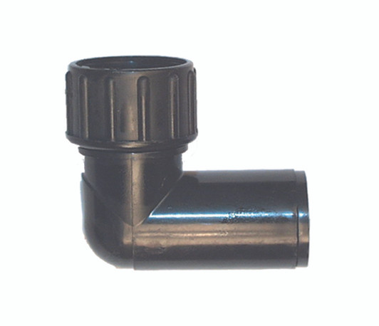 DripWorks 1/2" Compression x 3/4" FHT Swivel Elbow Adapter for faucet connections SKU: CFL