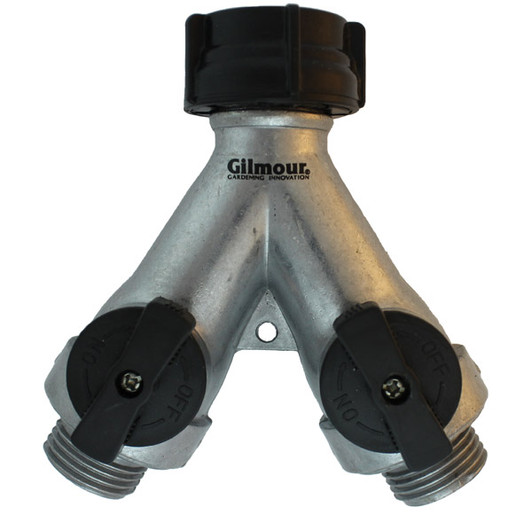 High Flow Hose Y with Shutoffs Metal