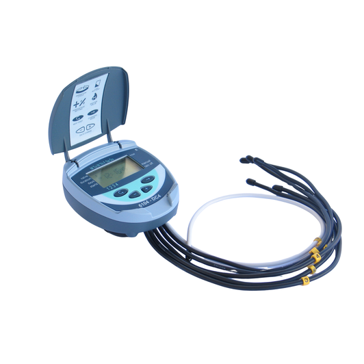 Galcon DC-1S Battery Controller open cover with connected valve MPN: GAJBS0002P0