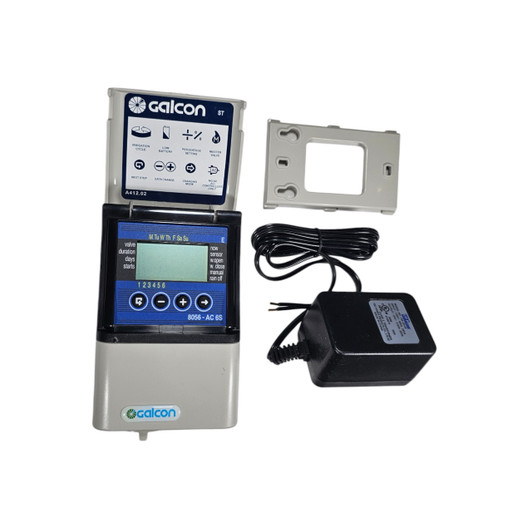 Galcon 8002 AC 2-Station Controller with power adapter and mounting hardware MPN: GAE5S0002U1