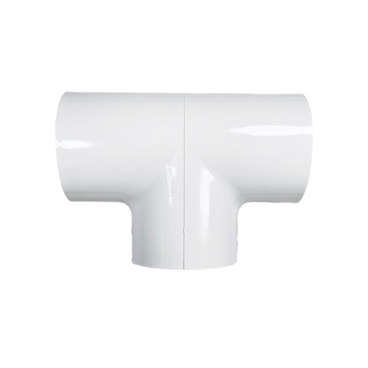 Side profile of Dura White Schedule 40 PVC Tee fitting