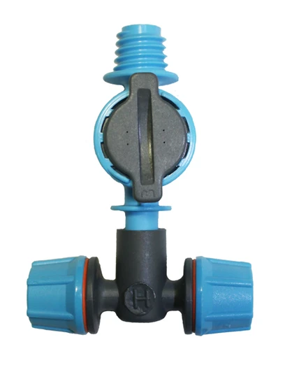 Rivulis 2-Way Fogger blue and black multi-nozzle assembly front view
