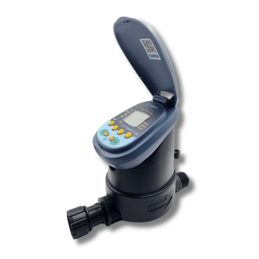 Galcon 7001 High Flow Timer side profile with protective cover open