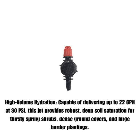 DripWorks 360-Degree Micro-Jet Sprayer high-volume hydration feature text