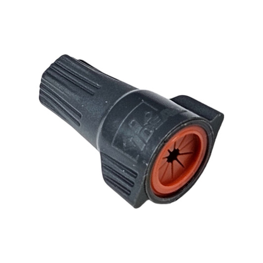 Paige Weatherproof Wire Connector black housing and orange seal profile view MPN: 270I61J