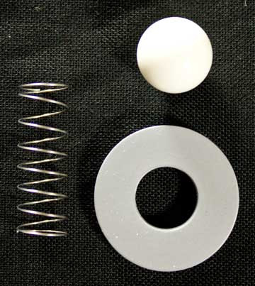 Mazzei Rebuild Kits,  internal parts of a Mazzei fertilizer injector