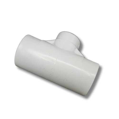 Dura 1 inch Manifold Tee angled view showing spigot insertion end