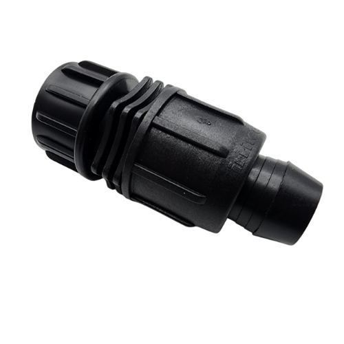 Irritec Easy Loc Female Hose Start, isometric top view of assembled fitting MPN: ELFH34