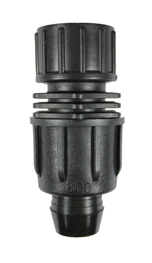 Irritec Easy Loc Female Hose Start, close-up of locking nut and grip ridges MPN: ELFH34