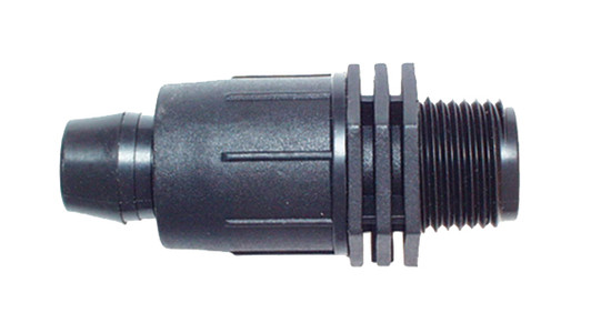 Side profile Irritec Perma-Loc tubing connector male thread MPN: A1-H6TH50