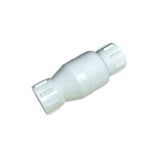 NDS PVC Check Valve isolated angled profile view