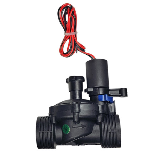 Galcon DC Latching Valve side profile view with solenoid