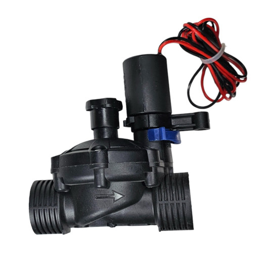 Galcon DC Latching Valve angled profile view with manual bleed