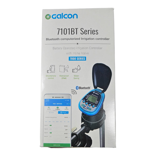 Galcon 7101BT Series Bluetooth Controller retail packaging box MPN: GAR6S2322BT