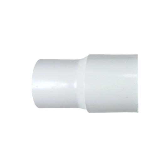 A high-quality Dura 3/4" x 1/2" Schedule 40 PVC Reducing Coupler, essential for smoothly transitioning from a 3/4" pipe to a 1/2" pipe in irrigation or plumbing systems.