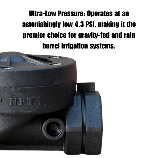 Baccara 3/4 inch DC Valve ultra-low pressure gravity feed graphic