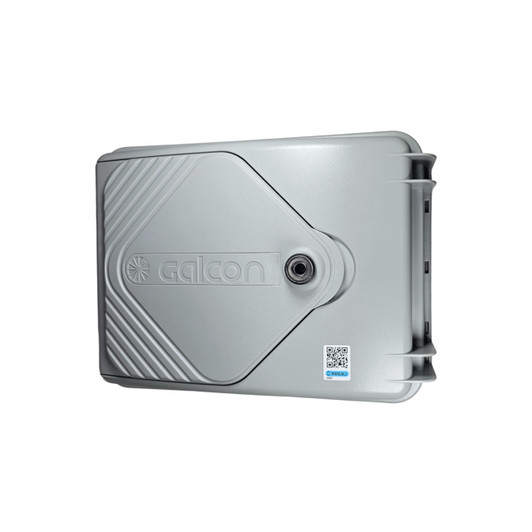 Galcon 8000 Series AC Controller closed grey weatherproof housing front view MPN: TGNAC