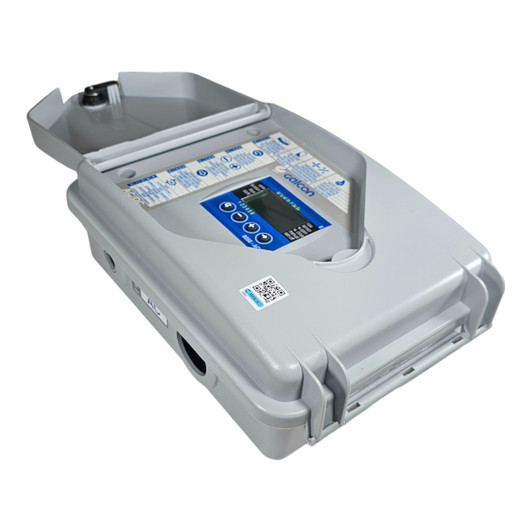 Galcon 8000 Series AC Controller angled view with open lid showing control panel MPN: TGNAC