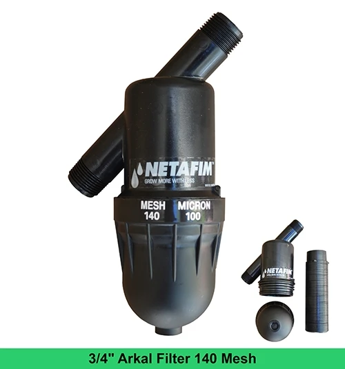Netafim Arkal 3/4" Disc Filter 140 Mesh front view with filter elements MPN: DF075-140