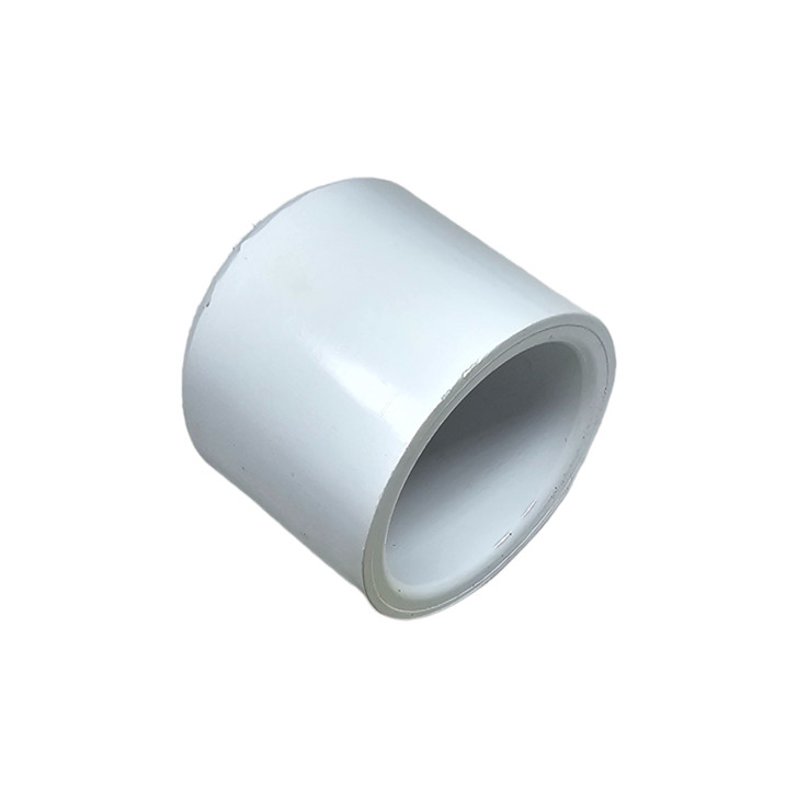 A Dura 1" Schedule 40 PVC Slip Cap, used to permanently and securely terminate the end of a 1" PVC pipe with a solvent-weld connection. A Dura 1" Schedule 40 PVC Slip Cap, used to permanently and securely terminate the end of a 1" PVC pipe with a solvent-weld connection.