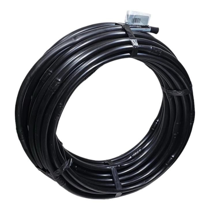DripWorks Irritec 1/2" PC Emitter Tubing 24" OC 1 GPH rolled coil top down view