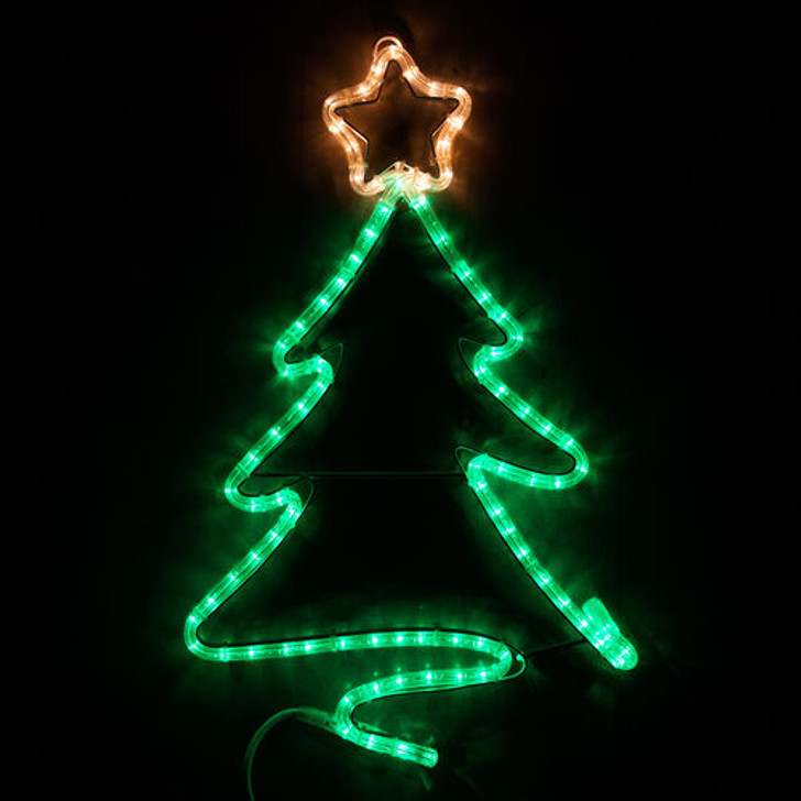 Green Christmas Tree with Gold Star