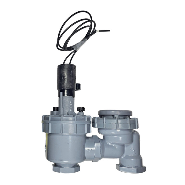 Irritrol 3/4 inch Anti-Siphon Jar-Top Valve grey plastic profile view MPN: 2711DPR