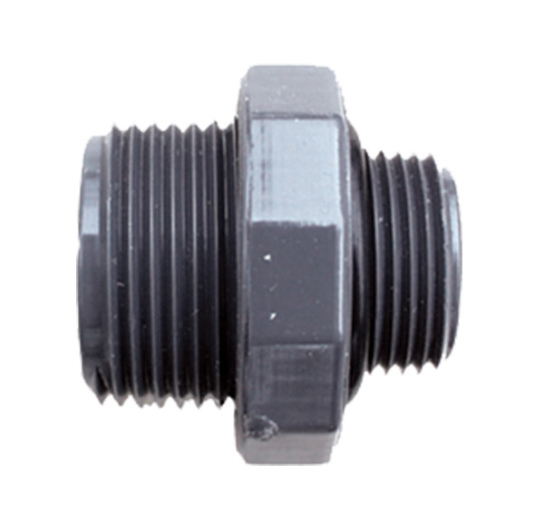 Dura Schedule 80 PVC Reducing Nipple side view MPT x MPT