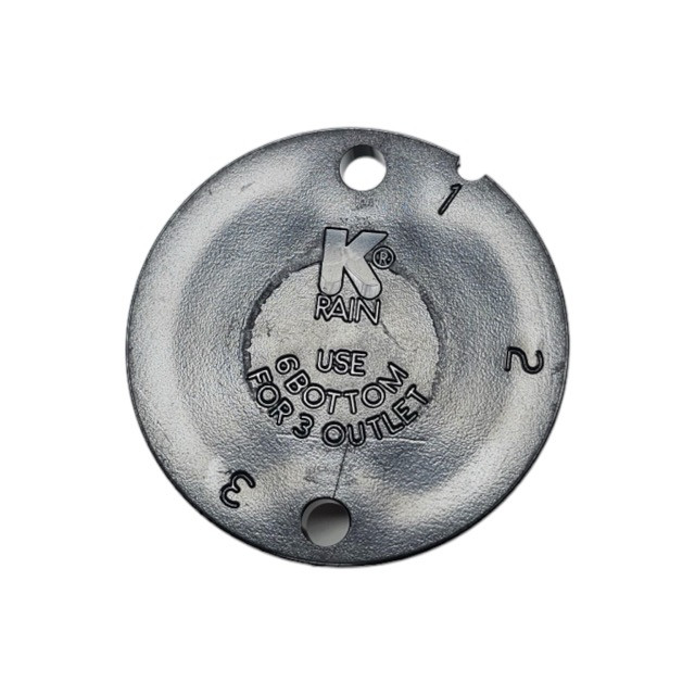 K-Rain Distribution Valve Cam 2 zone configuration top down view