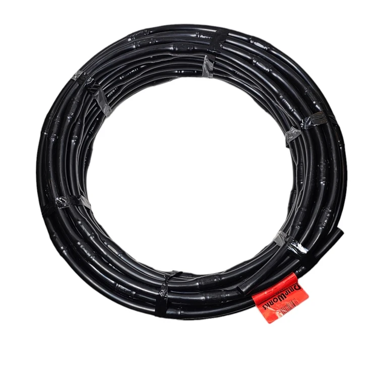 Irritec 1/2" PC Emitter Tubing 9" Spacing top down view of roll