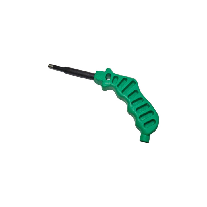 Jain .400 Barb Punch Tool with green textured handle side profile MPN: 101001107