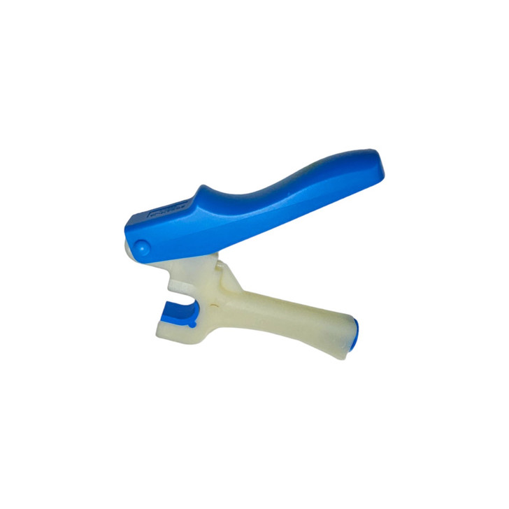 Miracle Punch tool with blue handle for standard 1/4 inch fittings