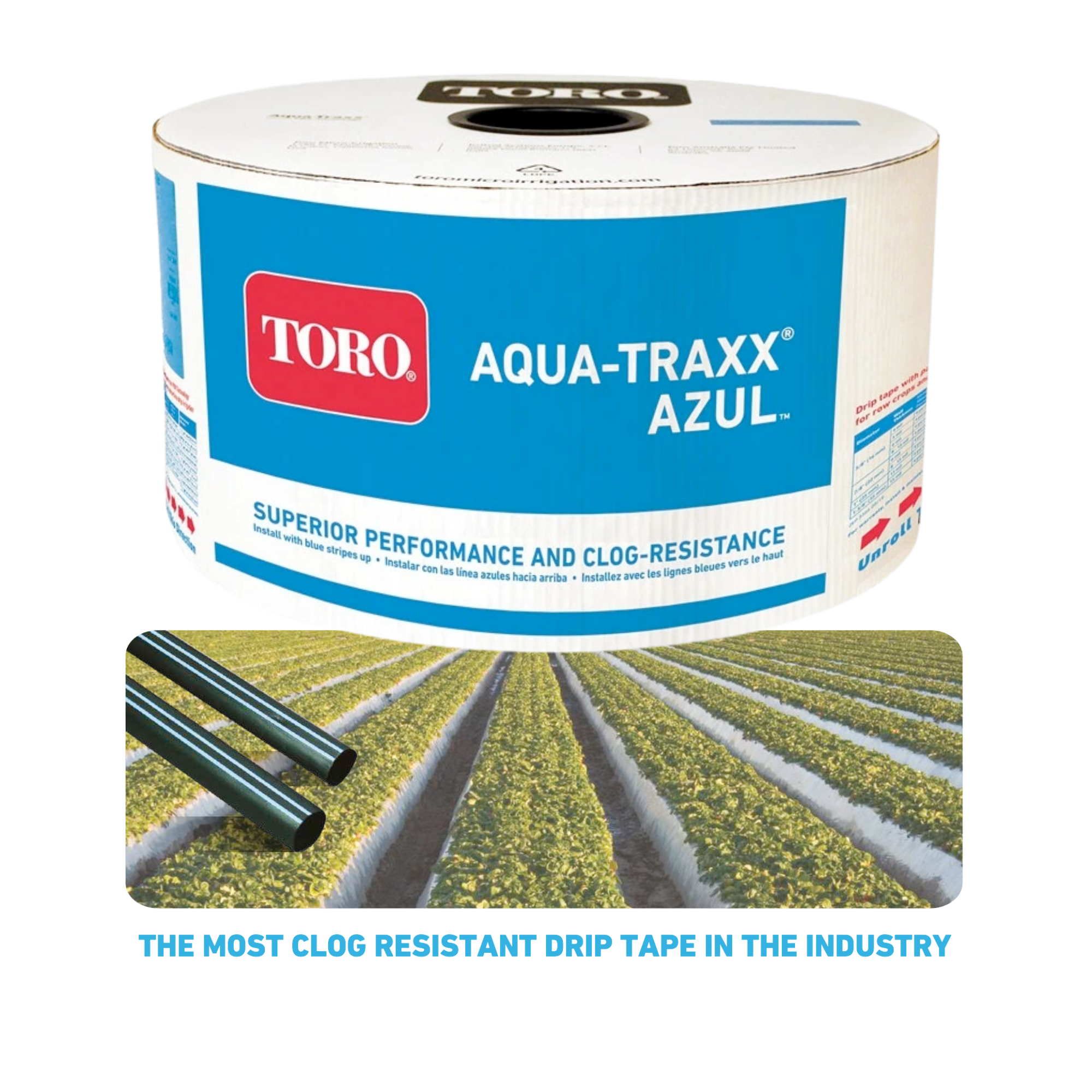 oro Ag Aqua-Traxx Azul 15 Mil Drip Tape Rolls | DripWorks