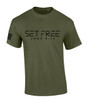 Set Free John 8:36 men's Christian tee - design view 5