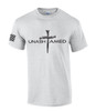 Nail Cross Unashamed men's Christian tee - design view 5