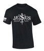 Mens Christian Tshirt Jesus Saved My Life 3 Nails Short Sleeve T-shirt Graphic Tee