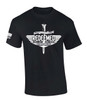 Redeemed Once Lost Now Found Chosen Blessed Forgiven men's Christian tee - front graphic