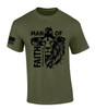 Man of Faith Corinthians 16:13 men's Christian tee - design view 3