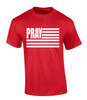 Pray American Flag Patriotic Flag men's Christian tee - design view 6